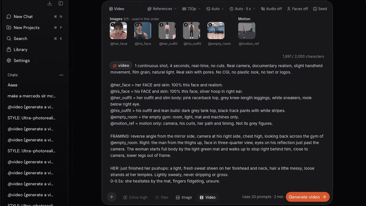 3D-Agent video prompt with clearly named reference images