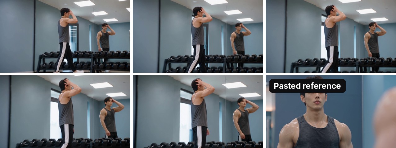 AI video tip: the last frame is a pasted reference image, so trim it