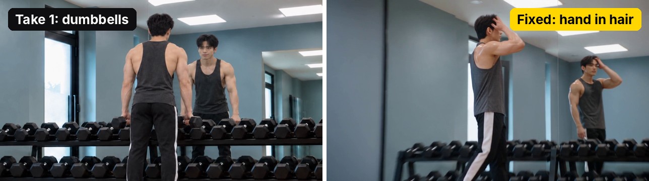 Iterating an AI video prompt: before and after the fix